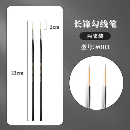 1/2/3/5pcs Rigger Artist Paint Brush Extra Long Fine Point Liner Tip