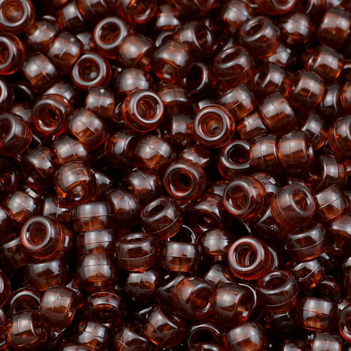 100/200/400pcs 6x9mm Solid Color Large Hole Pony Beads DIY Jewelry