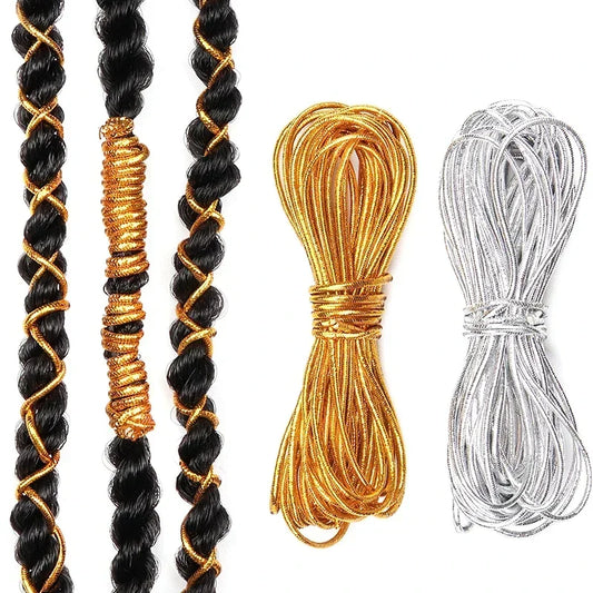Dreadlock Braids Hair Accessories Gold Braiding Hair Deco Styling