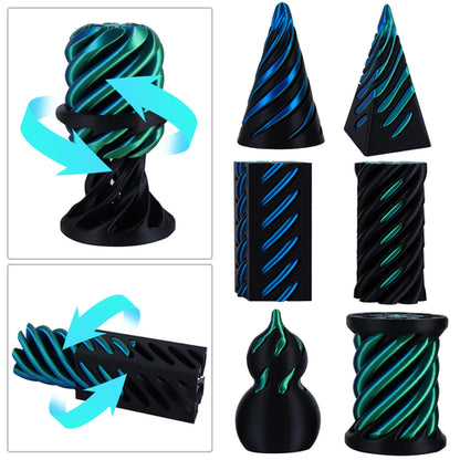 3D Printed Spiral Cone Fidget Toy Impossible Passthrough Pyramid