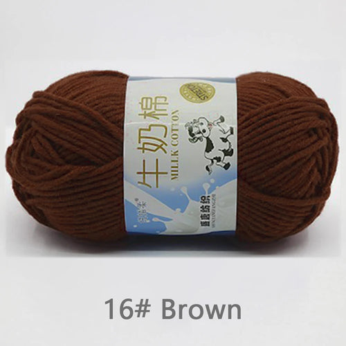 50Gram/Set Milk Cotton Yarn Crochet Line High-quality 5 Strand Milk