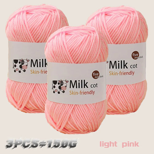 150g milk yarn handmade medium coarse DIY weaving yarn ball for