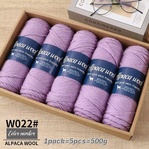 500g alpaca wool yarn, coarse yarn, hand woven to make warm and
