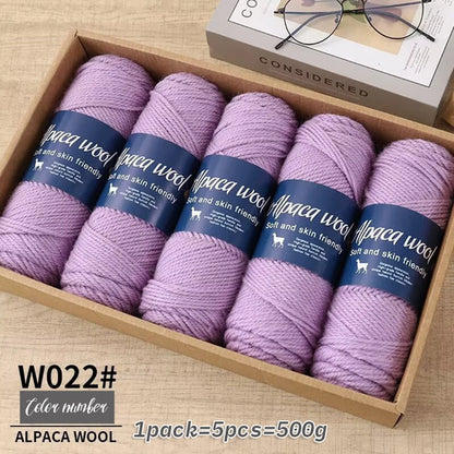 500g alpaca wool yarn, coarse yarn, hand woven to make warm and