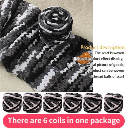 6 Thread Balls+1 Teddy Bear Jewelry Handmade Gift Woven Scarf Thread