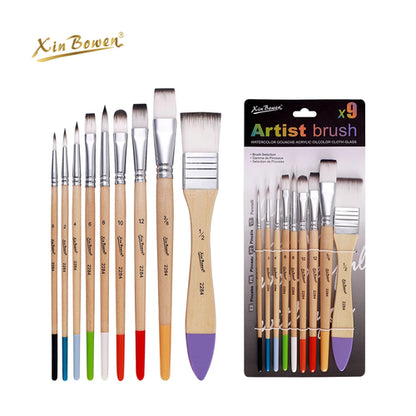 Nylon brush set, art supplies, beginner art wall painting, watercolor,