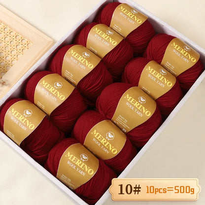 500g of High-Quality 212 Medium-Fine Alpaca Wool Yarn 10 pack