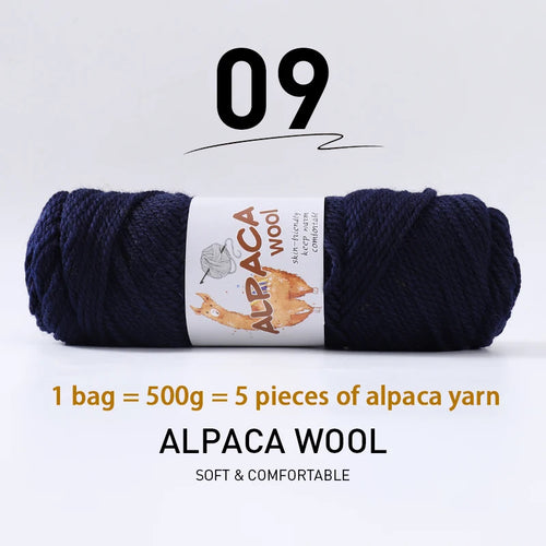 500g High-Quality Alpaca Wool Yarn 245 Thick Wool Yarn Casual Knitting