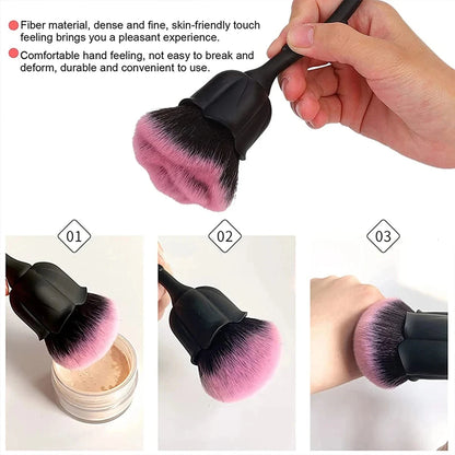 Pink Rose Soft Brush For Manicure Nail Art Dust Brush Nail Dust Brush