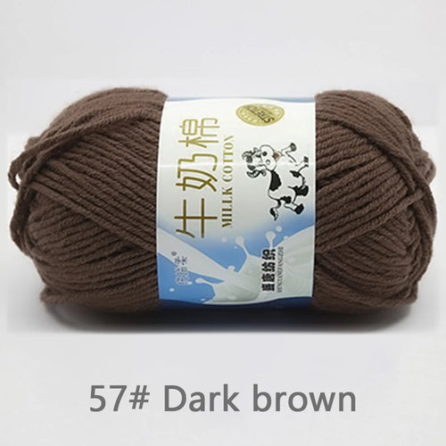 50Gram/Set Milk Cotton Yarn Crochet Line High-quality 5 Strand Milk