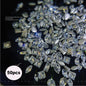 1Bag 3D AB/Clear Mixed-Shaped Round Nail Art Charms Sparkly Flatback