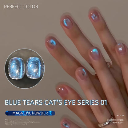 PERPECT COLOR Blue Tears Cat Eye Series, 3 Colors 1pc/3g Unique Blue