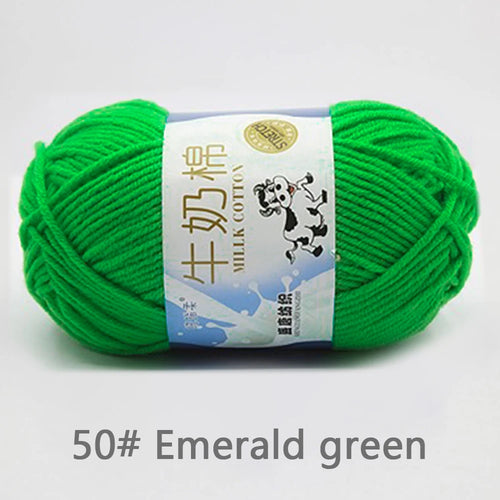 50Gram/Set Milk Cotton Yarn Crochet Line High-quality 5 Strand Milk