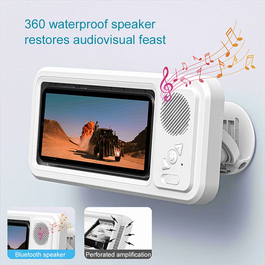 Wall Mounted IPX4 Waterproof Speaker Stand for Bath Phone Holder