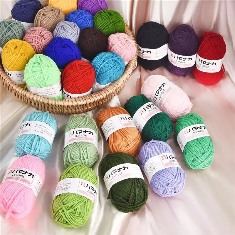 25g Soft Milk Cotton Knitting Yarn Anti-Pilling High Quality Knitting