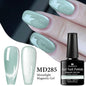 MSRUIOO 8ml Moonlight Cat Magnetic Nail Gel Polish Glitter Pink Silver