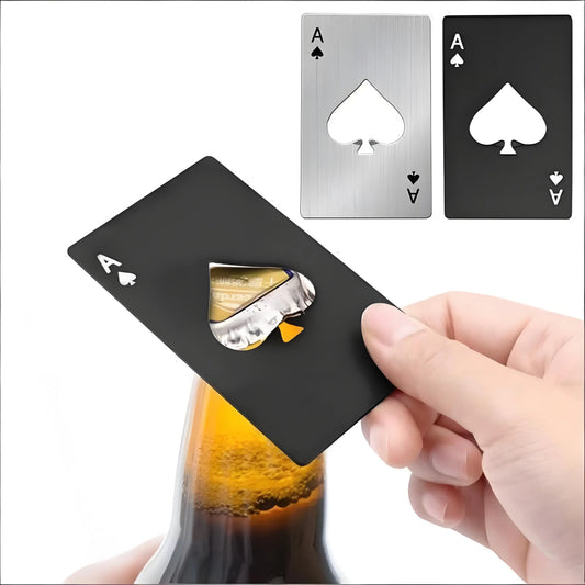Stainless Steel Spades A Winemaker Bottle Opener Playing Cards Bottle