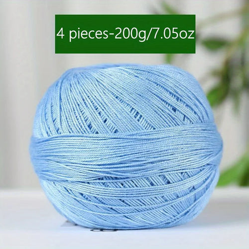 1PC Premium Mercerized Silk Lace Yarn Bundle-Soft, Durable, Vibrant