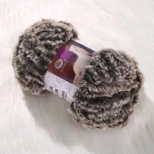 Skeins Faux Fur Yarn Soft Fluffy for Crocheting Fur Mink Hat Hand