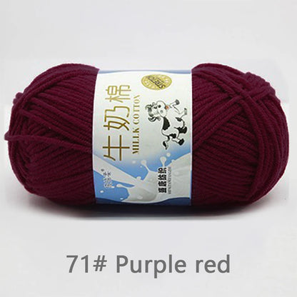 50Gram/Set Milk Cotton Yarn Crochet Line High-quality 5 Strand Milk