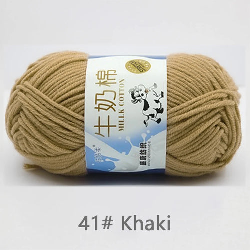 50Gram/Set Milk Cotton Yarn Crochet Line High-quality 5 Strand Milk