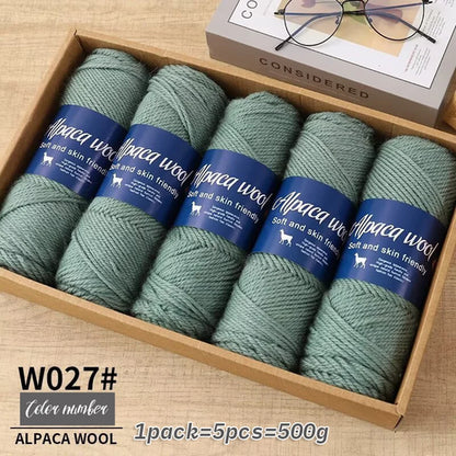 500g alpaca wool yarn, coarse yarn, hand woven to make warm and