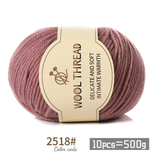 500g 290 Medium Coarse Combed Alpaca Wool Yarn, Autumn and Winter Warm