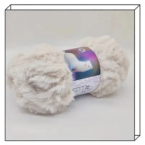 Skeins Faux Fur Yarn Soft Fluffy for Crocheting Fur Mink Hat Hand