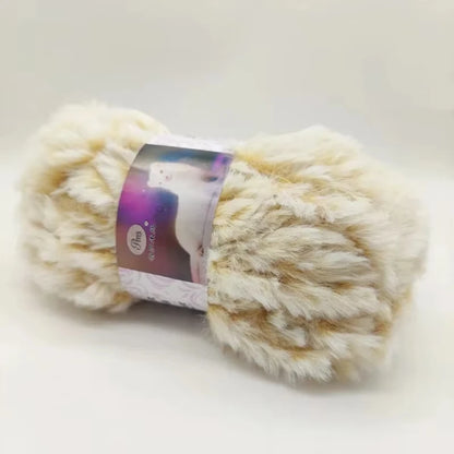 Skeins Faux Fur Yarn Soft Fluffy for Crocheting Fur Mink Hat Hand