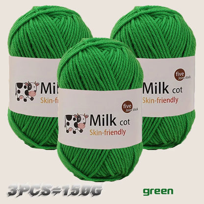 150g milk yarn handmade medium coarse DIY weaving yarn ball for