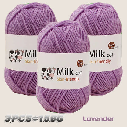 150g milk yarn handmade medium coarse DIY weaving yarn ball for
