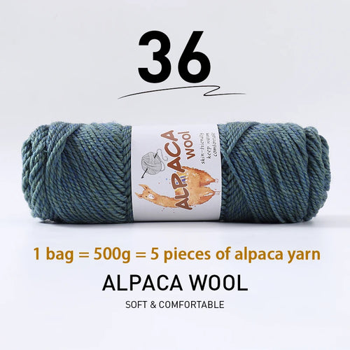 500g High-Quality Alpaca Wool Yarn 245 Thick Wool Yarn Casual Knitting