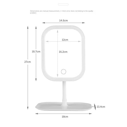 LED Desktop Vanity Mirror 3 Color Dimmable Light Makeup Mirror Light