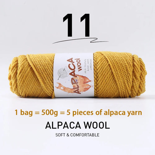 500g High-Quality Alpaca Wool Yarn 245 Thick Wool Yarn Casual Knitting