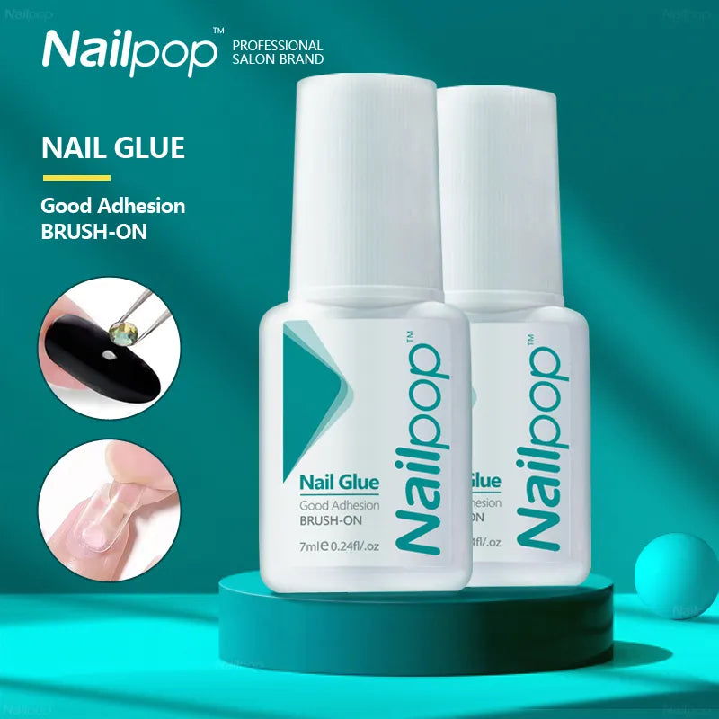 Nailpop Nail Glue for False Tips Glitter Acrylic Nail Art Adhesive