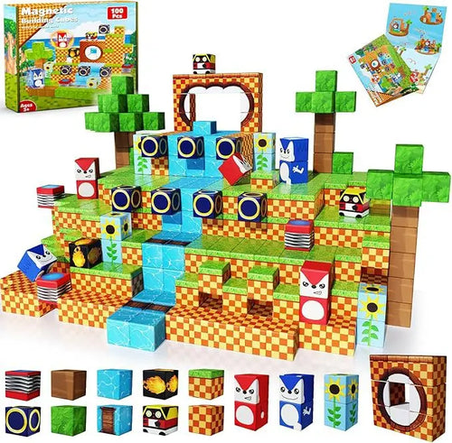 Magnetic Building Blocks Mine World Magnet Cube for Stacking