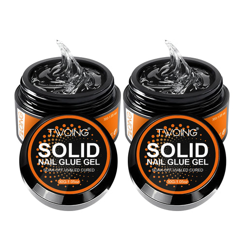 30g Solid Nail Glue Gel for False Nail Tips, Huge Capacity Press on