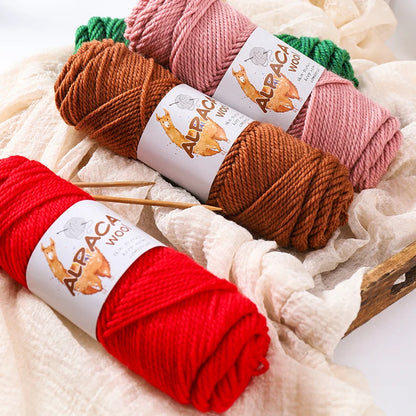 500g High-Quality Alpaca Wool Yarn 245 Thick Wool Yarn Casual Knitting
