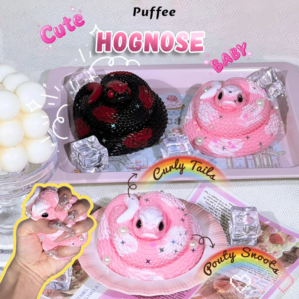 Hognose Design Food-grade Silicone Squishy Toy, Handmade Taba Squishy,
