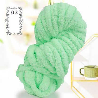 500g of Thick Chenille Yarn for Blankets, Ultra-Soft, Thick, Fluffy,