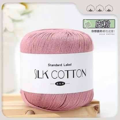 50g/PC Silk Lace Cotton Milk Crochet Yarn Baby Hand-Knitted Warm Soft