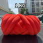 1KG 1000G Super Velvet Chunky Yarn Thick Bulky Giant Thread White Bag