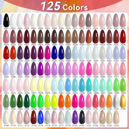 LILYCUTE 6Pcs/set 7ml Coffee Series Gel Nail Polish Kit 125 Colors