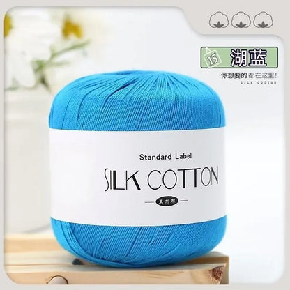 50g/PC Silk Lace Cotton Milk Crochet Yarn Baby Hand-Knitted Warm Soft