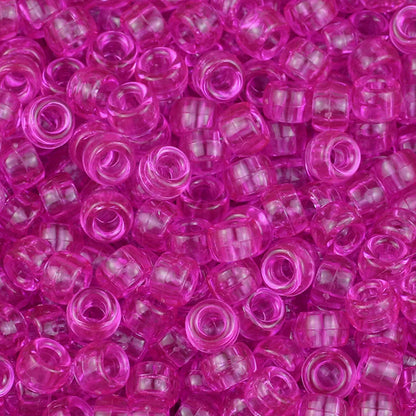 100/200/400pcs 6x9mm Solid Color Large Hole Pony Beads DIY Jewelry
