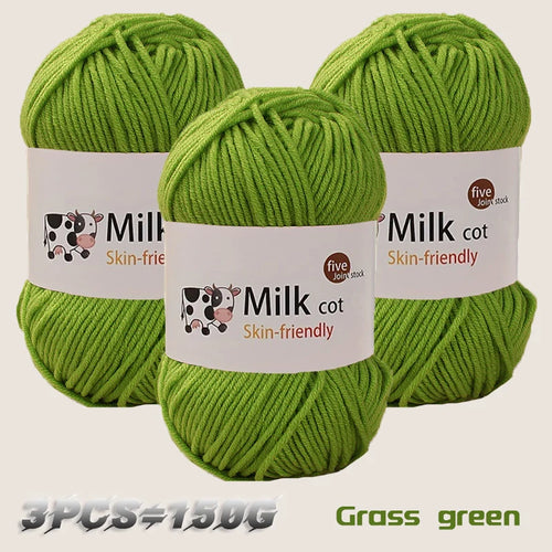 150g milk yarn handmade medium coarse DIY weaving yarn ball for
