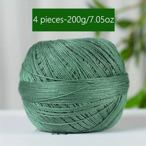 1PC Premium Mercerized Silk Lace Yarn Bundle-Soft, Durable, Vibrant