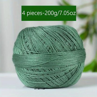 1PC Premium Mercerized Silk Lace Yarn Bundle-Soft, Durable, Vibrant