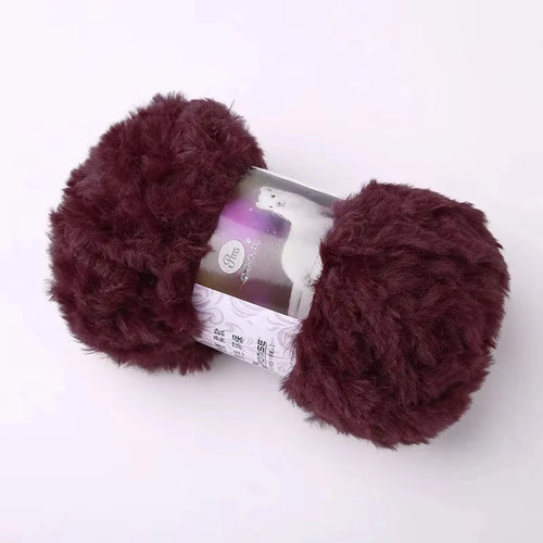 Skeins Faux Fur Yarn Soft Fluffy for Crocheting Fur Mink Hat Hand
