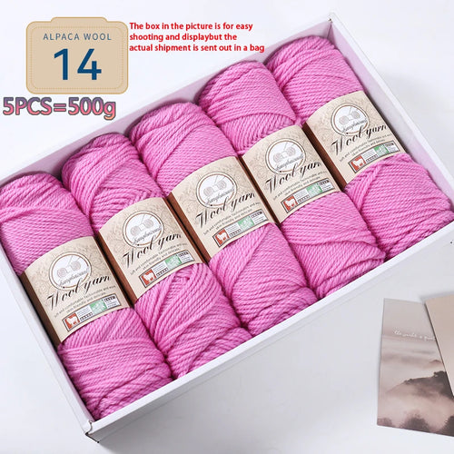 500g 1 Large Bag of Alpaca Wool Chunky Knitting Yarn, Handmade